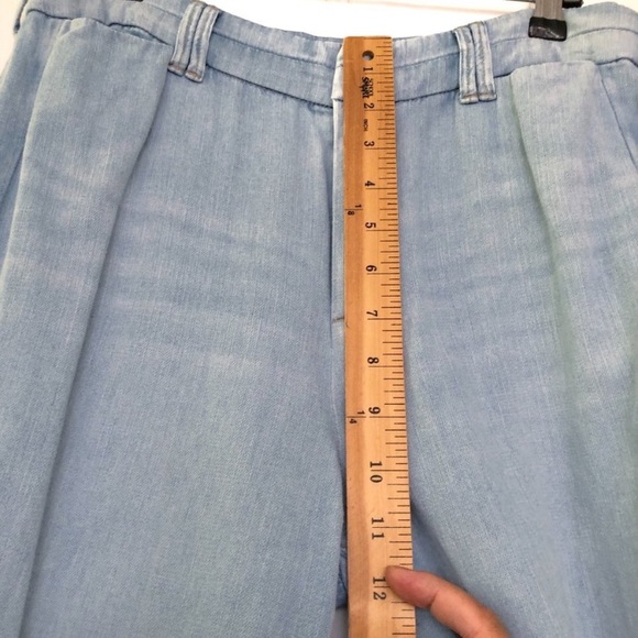 NWOT Anthropologie Pilcro High Rise Wide Leg Bell Bottom Flare Blue Jeans 28 - Picture 5 of 8